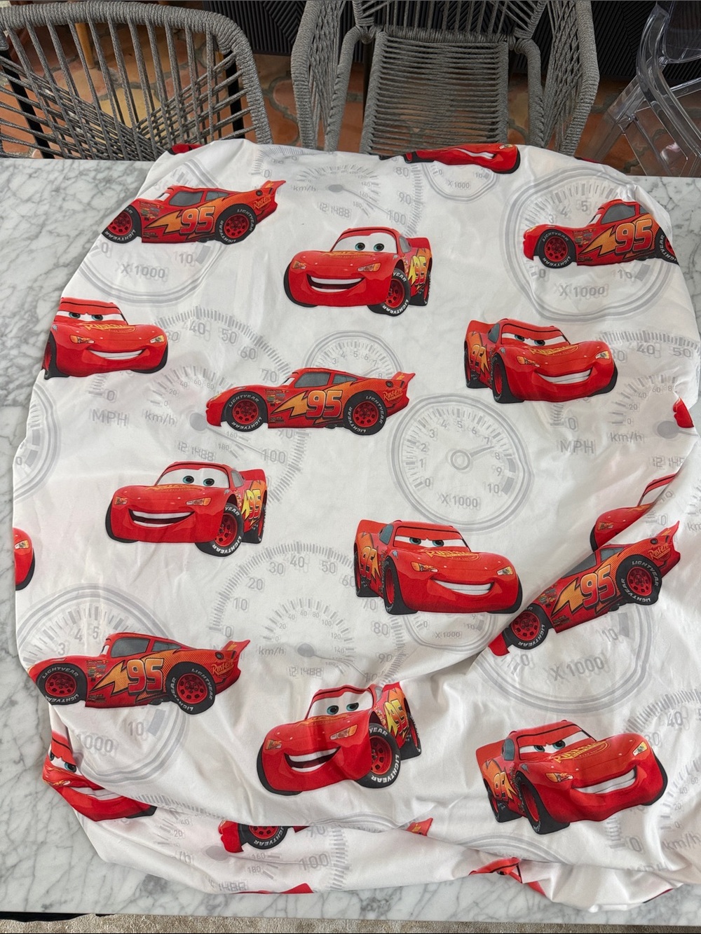 Disney Cars Bedding Twin Fitted Sheet Lightning McQueen